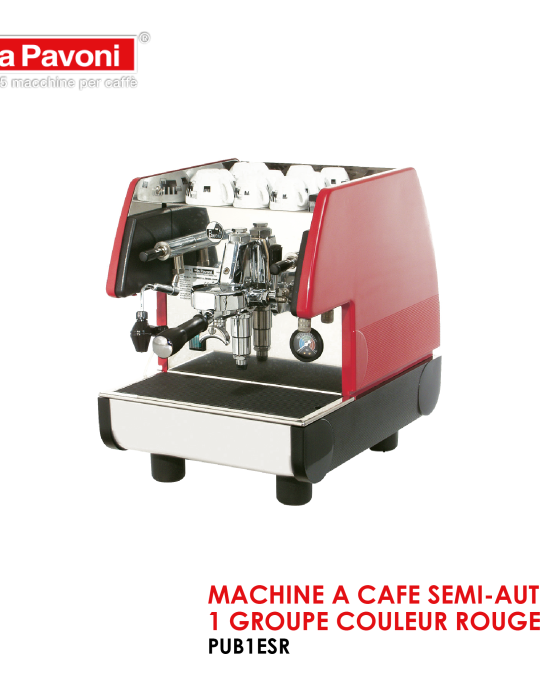 MACHINE A CAFE SEMI-AUTO 1 GROUPE COULEUR ROUGE PUB1ESR