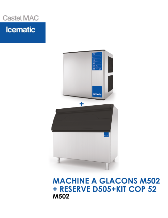 MACHINE A GLACONS M502 + RESERVE D505+KIT COP 52 M502