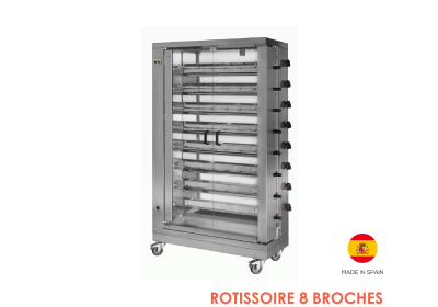 RÔTISSOIRE VERTICALE GAZ 2 BROCHES 800002G - Polycuisines